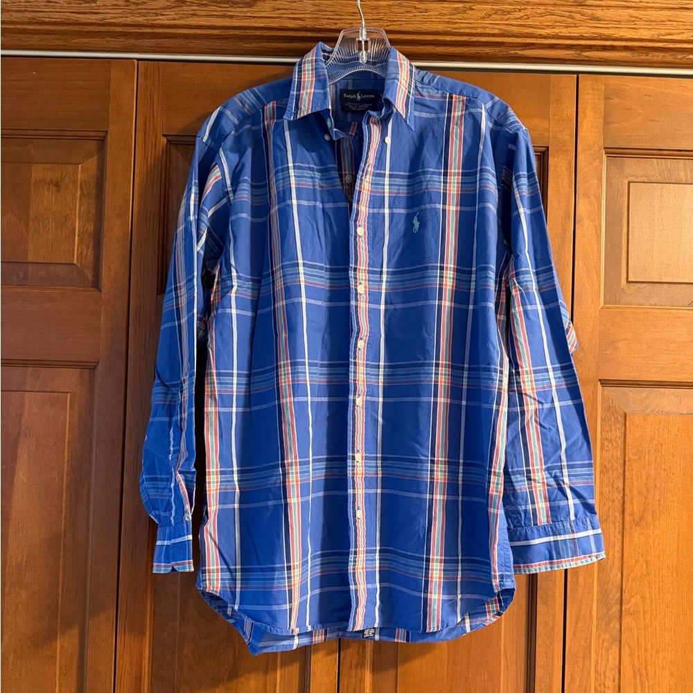 Polo by Ralph Lauren Blue Plaid Long-Sleeve Button-Down Shirt